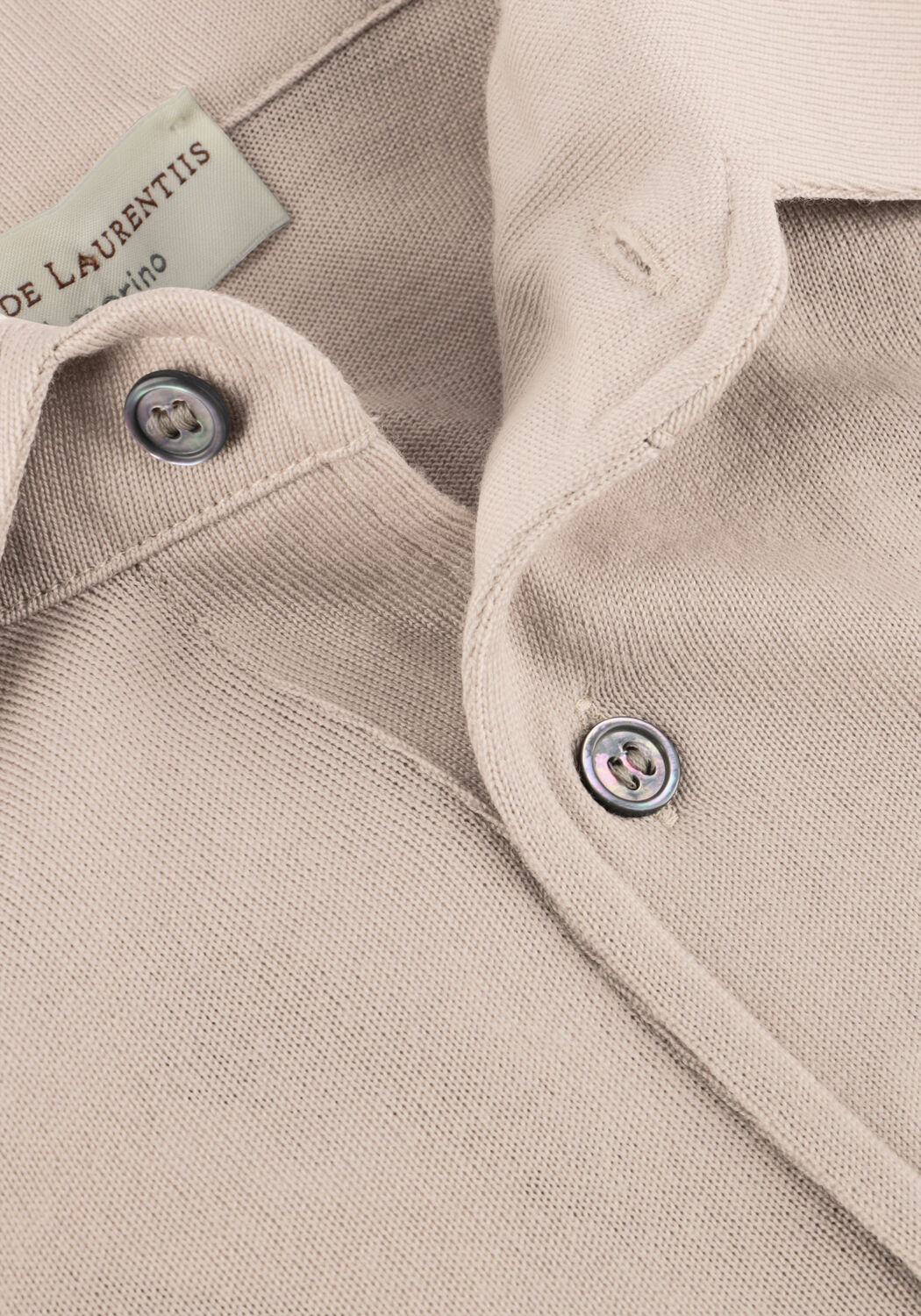 Beige FILIPPO DE LAURENTIIS Trui POLO ML PARAMONTURA R.MERINO - large