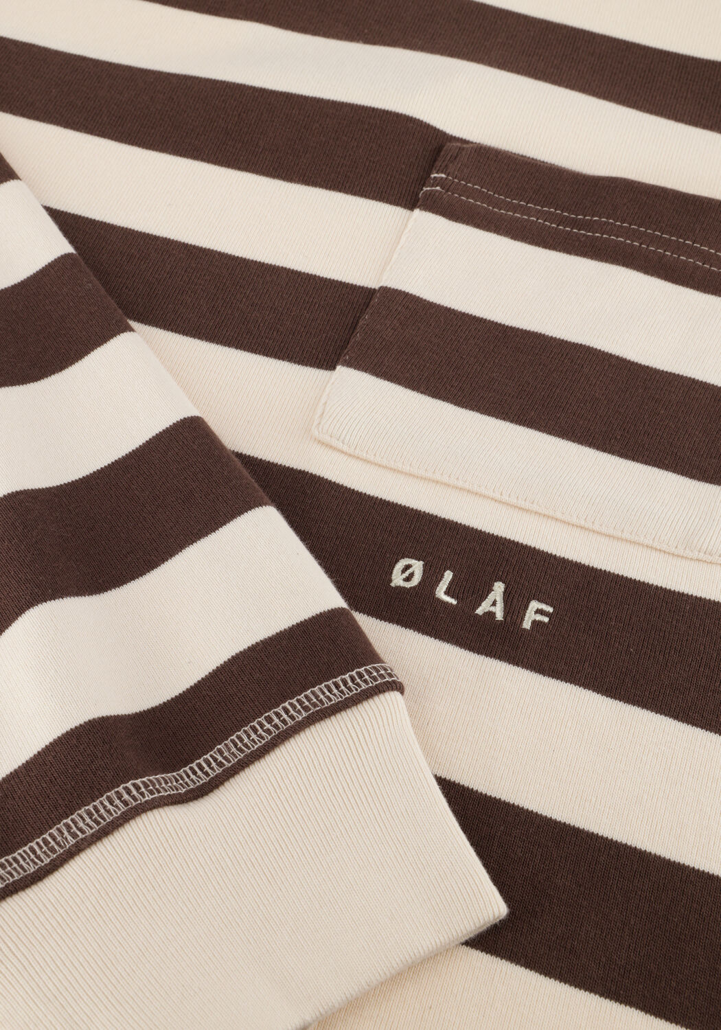 Multi OLAF HUSSEIN Trui STRIPED RIB CREWNECK - large