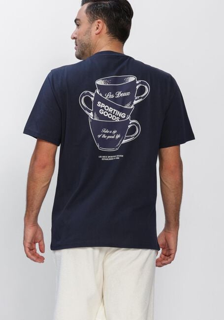 Donkerblauwe LES DEUX T-shirt BEN ARTIST T-SHIRT - large