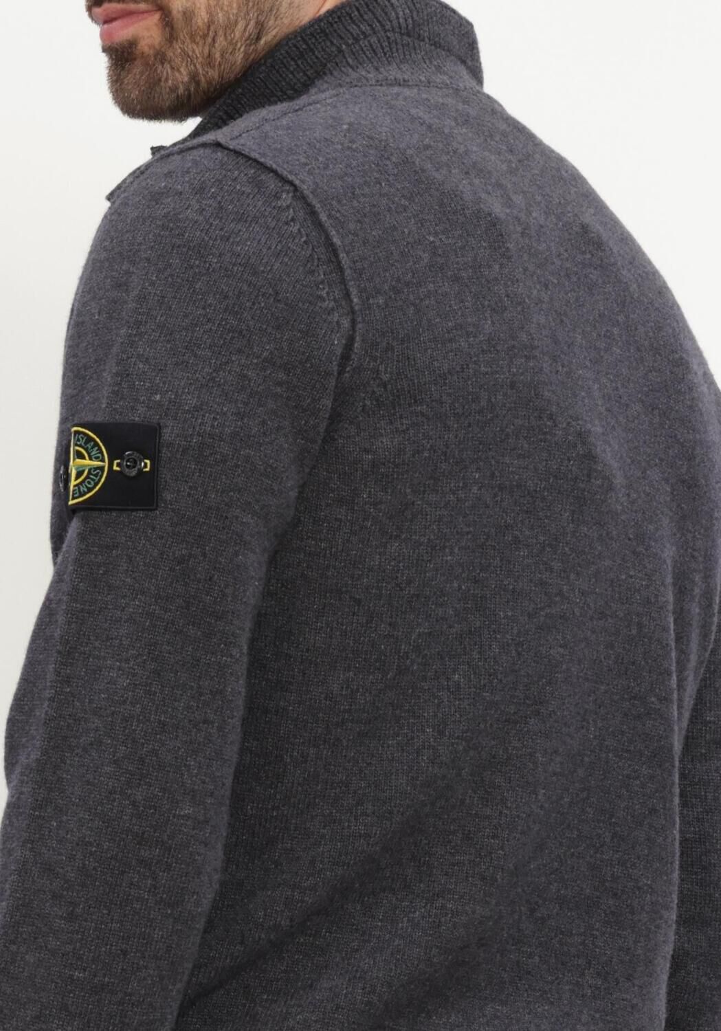Donkergrijze STONE ISLAND Trui LS POLO S00A3 - large