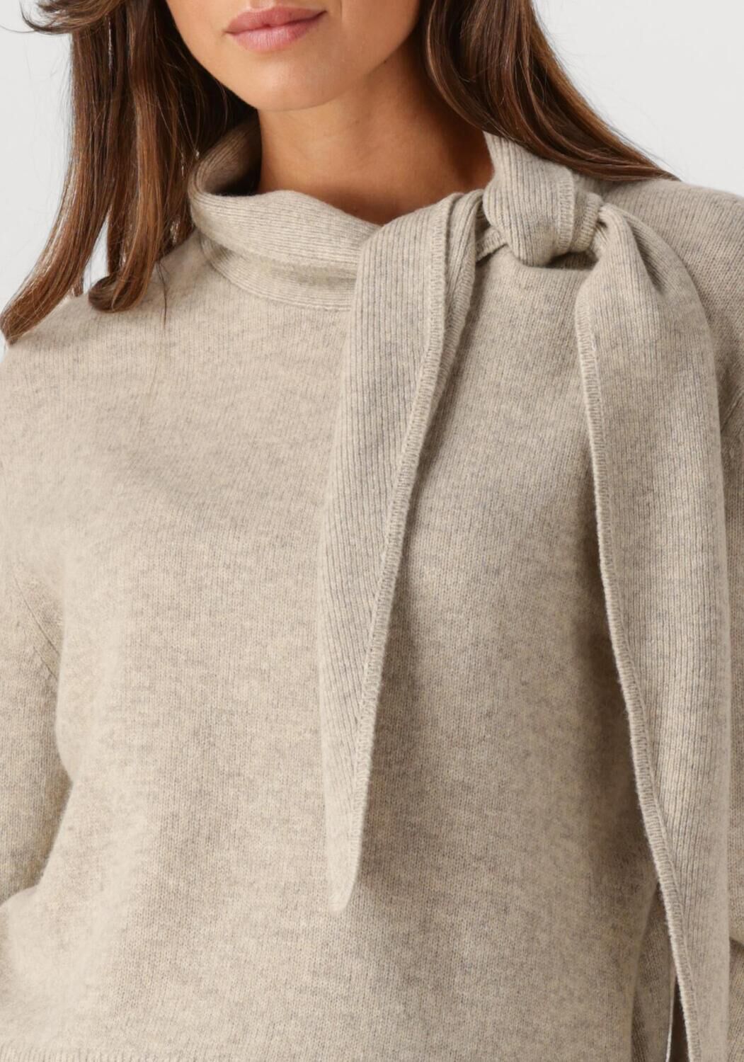 Beige CLOSED Trui SCARF NECK LONG SLEEVE - large