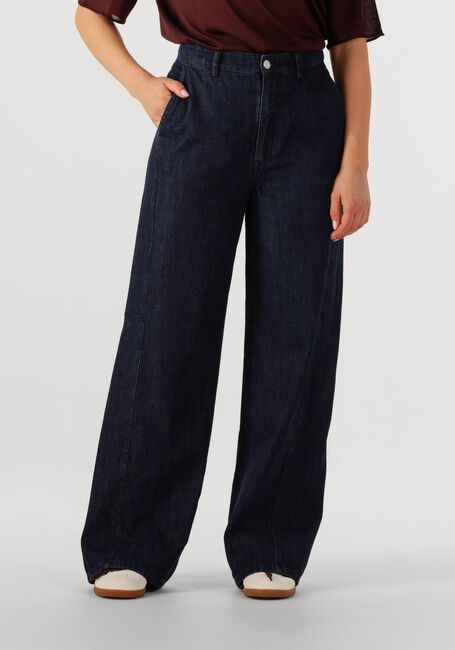 Donkerblauwe SECOND FEMALE Wide jeans OLANE DENIM JEANS - large