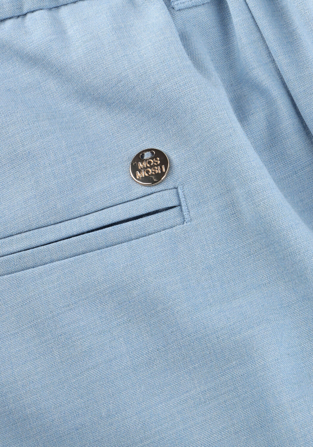 Lichtblauwe MOS MOSH Wijde broek MMBAI ROY PANT - large