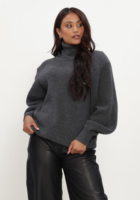Donkergrijze ROTATE Trui KNIT HIGHNECK JUMPER - large
