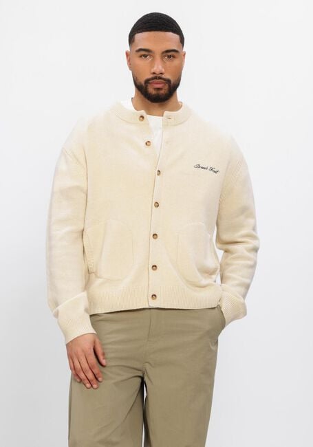 Ecru BRAM'S FRUIT Vest SCRIPT LOGO BUTTON-UP KNIT - large