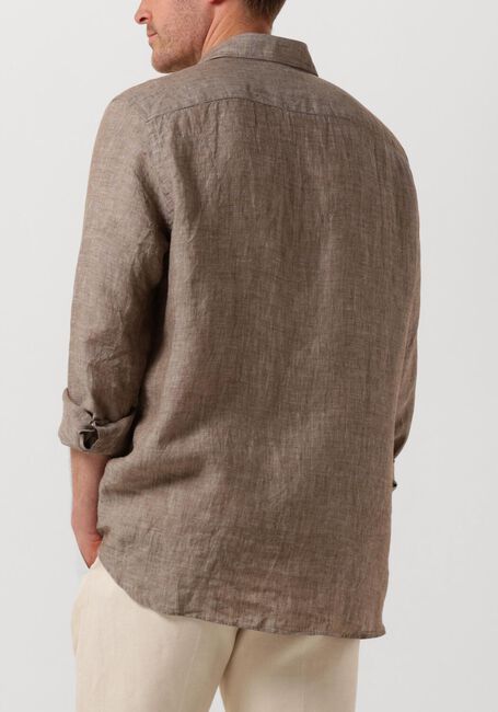 Bruine PROFUOMO Casual overhemd SHIRT X-CUTAWAY SC LINNEN - large