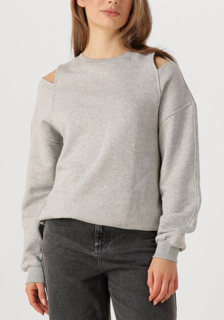 Grijze ALIX THE LABEL Trui LADIES KNITTED CUT OUT SWEATER - large