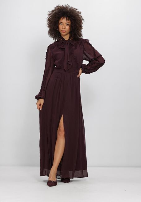 Bordeaux DANTE6 Maxi jurk LASORINN RUFFLE DETAIL MAXI DRESS - large