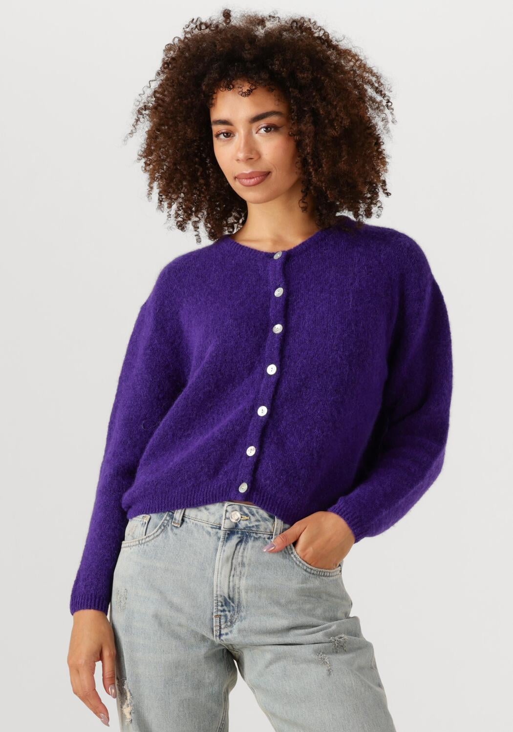 Paarse AMERICAN VINTAGE Vest VITOW CARDIGAN | Assem