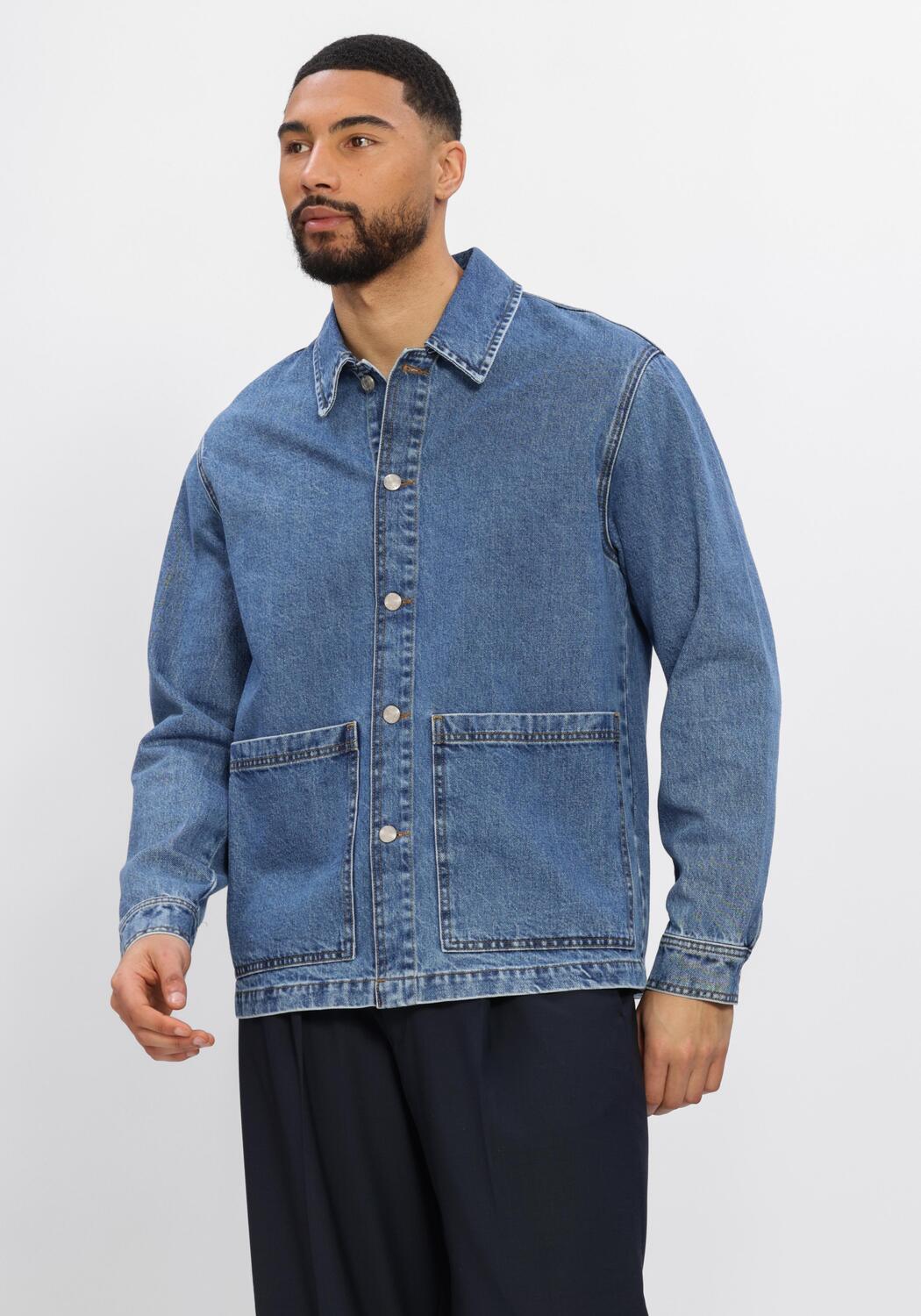 Blauwe NN.07 Overshirt BLAZE 1882 | Assem
